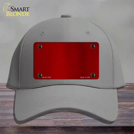 Red Metallic Solid Novelty License Plate Hat Cotton / Gray