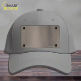 Tan Metallic Solid Novelty License Plate Hat Cotton / Gray