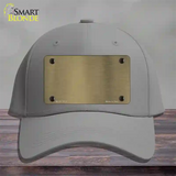 Gold Metallic Solid Novelty License Plate Hat Cotton / Gray