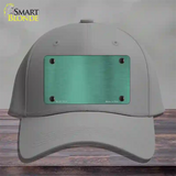 Teal Metallic Solid Novelty License Plate Hat Cotton / Gray