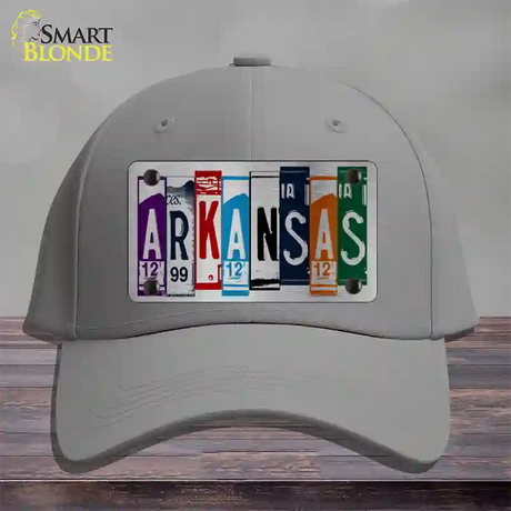 Arkansas License Plate Art Novelty License Plate Hat Cotton / Gray