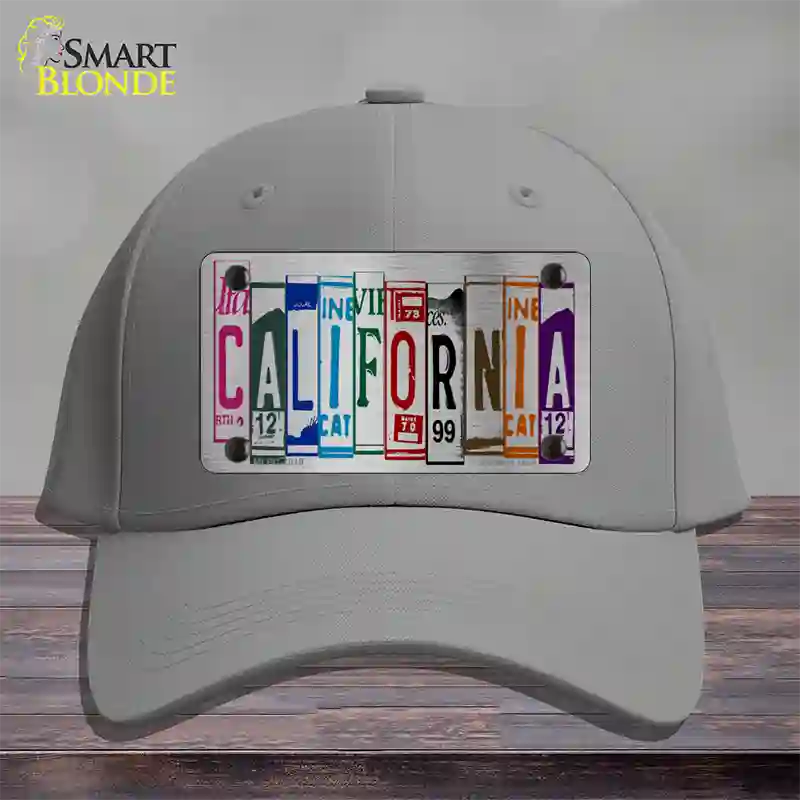 California License Plate Art Novelty License Plate Hat Cotton / Gray