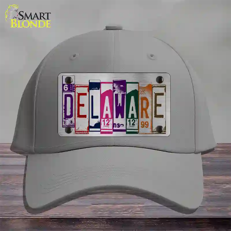 Delaware License Plate Art Novelty License Plate Hat Cotton / Gray