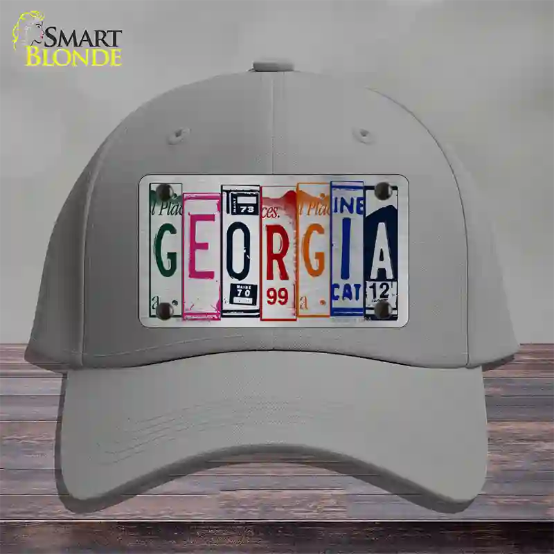 Georgia License Plate Art Novelty License Plate Hat Cotton / Gray