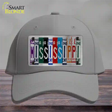 Mississippi License Plate Art Novelty License Plate Hat Cotton / Gray