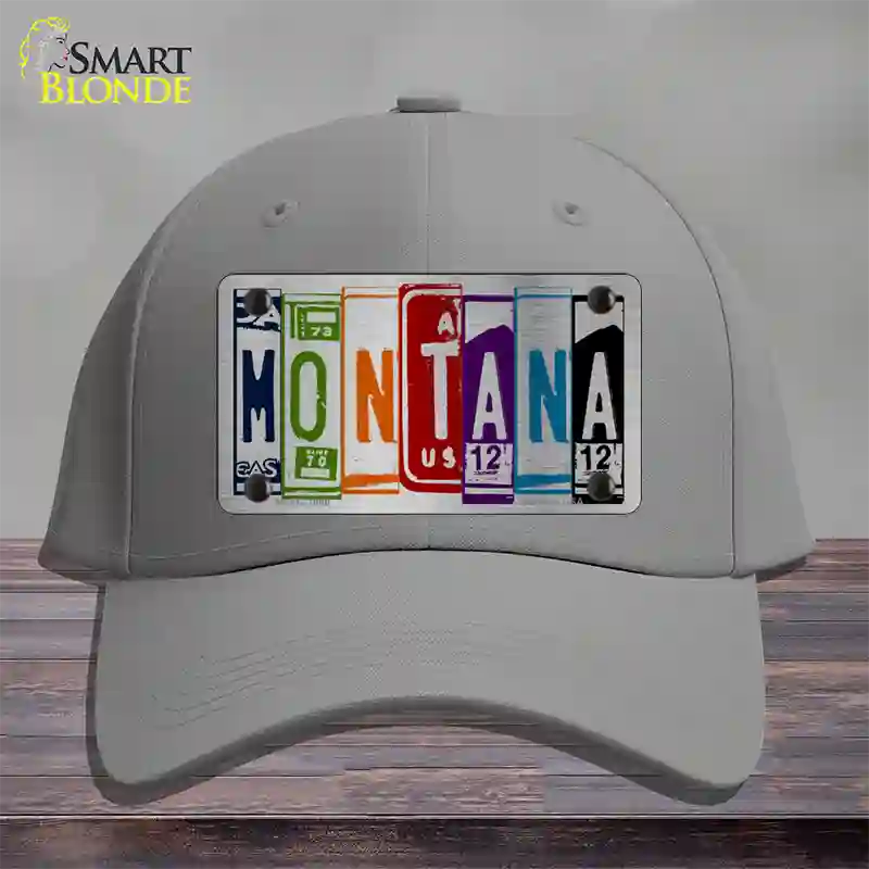 Montana License Plate Art Novelty License Plate Hat Cotton / Gray