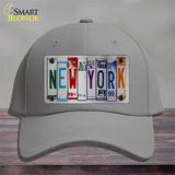 New York License Plate Art Novelty License Plate Hat Cotton / Gray