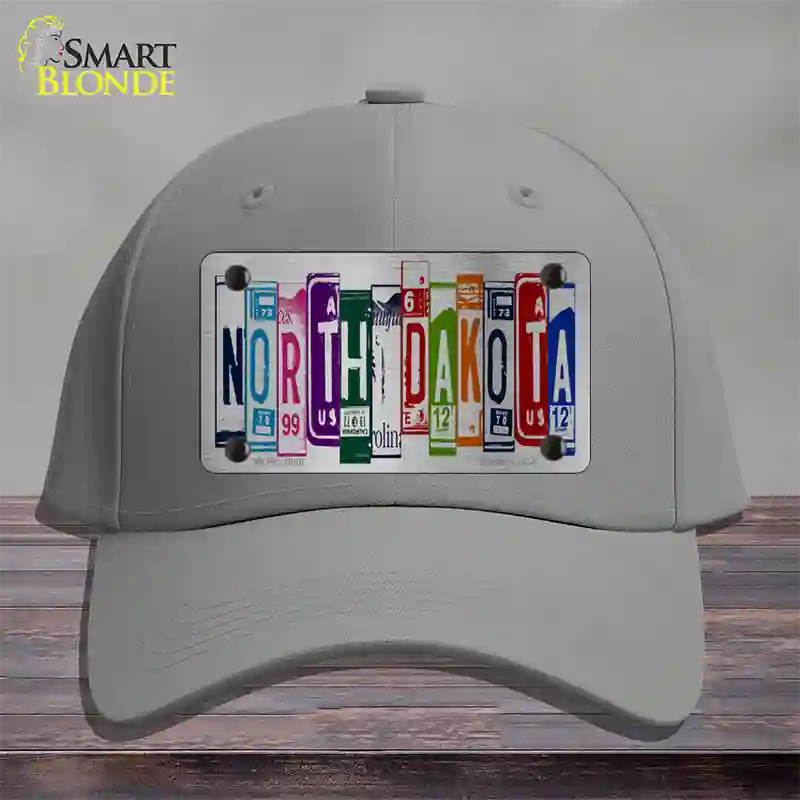 North Dakota License Plate Art Novelty License Plate Hat Cotton / Gray