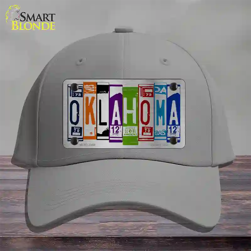 Oklahoma License Plate Art Novelty License Plate Hat Cotton / Gray