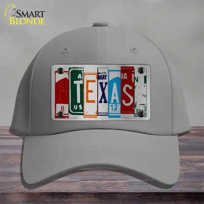 Texas License Plate Art Novelty License Plate Hat Cotton / Gray