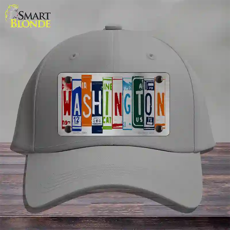 Washington License Plate Art Novelty License Plate Hat Cotton / Gray