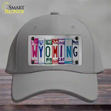 Wyoming License Plate Art Novelty License Plate Hat Cotton / Gray