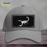 Scorpion Black Brushed Chrome Novelty License Plate Hat Cotton / Gray