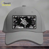 Turtle Black Brushed Chrome Novelty License Plate Hat Cotton / Gray