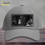 Wizards And Dragons Black Brushed Chrome Novelty License Plate Hat Cotton / Gray