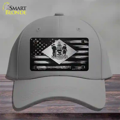 Delaware Carbon Fiber Novelty License Plate Hat Cotton / Gray