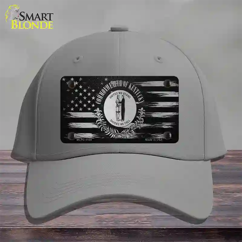 Kentucky Carbon Fiber Novelty License Plate Hat Cotton / Gray