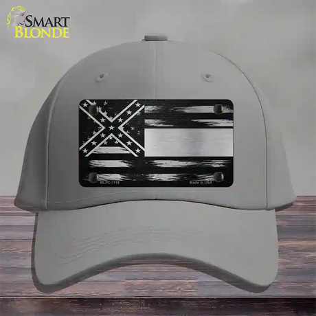 Mississippi Carbon Fiber Novelty License Plate Hat Cotton / Gray