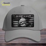 Montana Carbon Fiber Novelty License Plate Hat Cotton / Gray