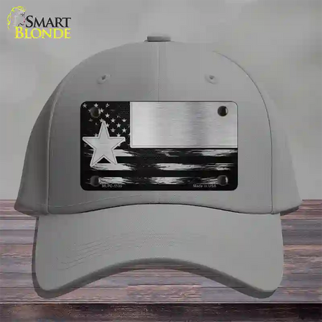 Texas Carbon Fiber Novelty License Plate Hat Cotton / Gray