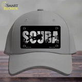 Scuba Brushed Chrome Novelty License Plate Hat Cotton / Gray