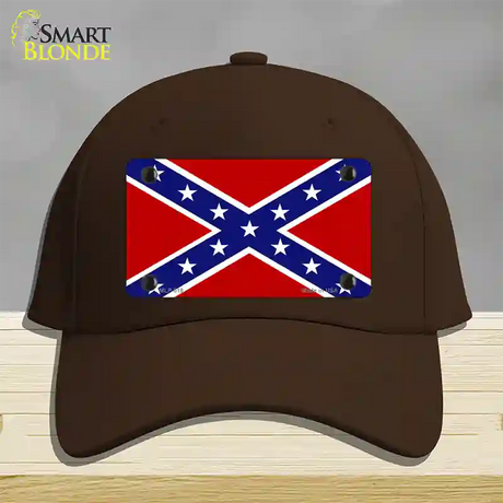 Confederate Flag Novelty License Plate Hat Cotton / Dark Brown