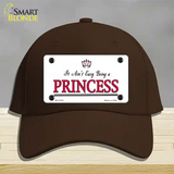 Easy Being A Princess Novelty License Plate Hat Cotton / Dark Brown