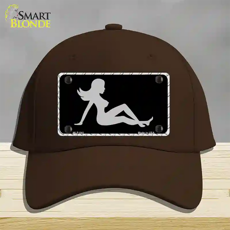 Mud Flap Girl Sillouette Novelty License Plate Hat Cotton / Dark Brown