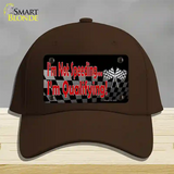 Im Qualifying Novelty License Plate Hat Cotton / Dark Brown