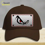 No Fear Eyes Diamond Novelty License Plate Hat Cotton / Dark Brown