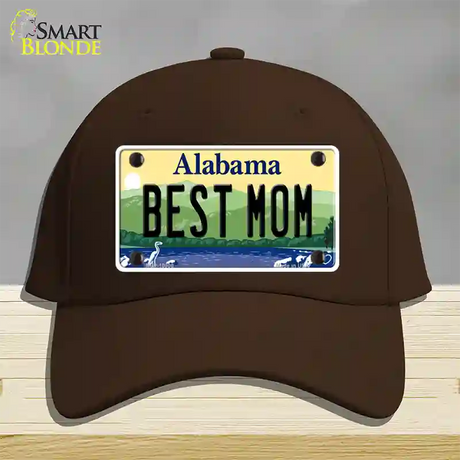 Best Mom Alabama Novelty License Plate Hat Cotton / Dark Brown