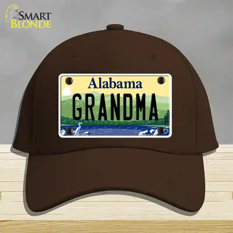 Grandma Alabama Novelty License Plate Hat Cotton / Dark Brown