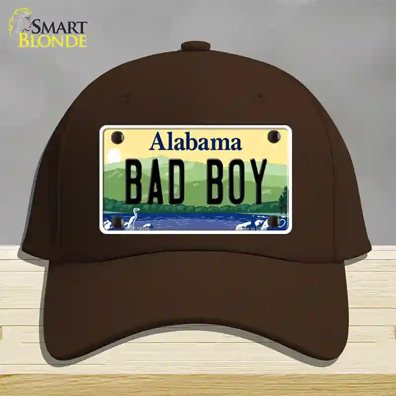 Bad Boy Alabama Novelty License Plate Hat Cotton / Dark Brown