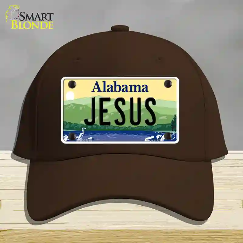 Jesus Alabama Novelty License Plate Hat Cotton / Dark Brown