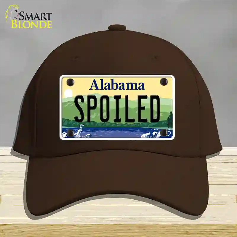 Spoiled Alabama Novelty License Plate Hat Cotton / Dark Brown