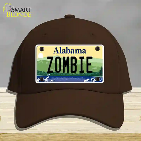 Zombie Alabama Novelty License Plate Hat Cotton / Dark Brown