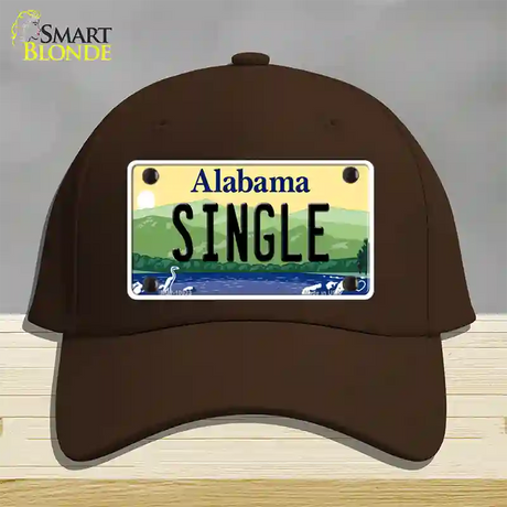 Single Alabama Novelty License Plate Hat Cotton / Dark Brown