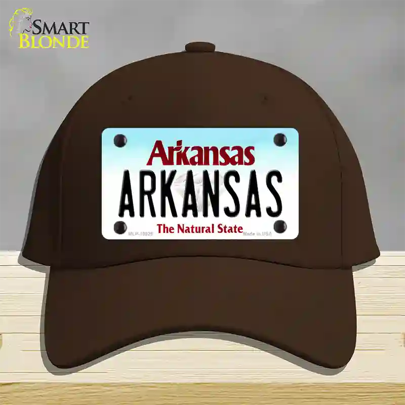 Arkansas Diamond Novelty License Plate Hat Cotton / Dark Brown