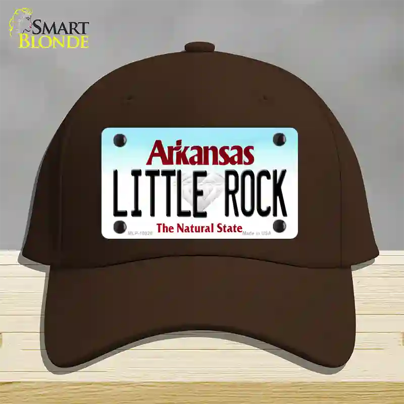 Little Rock Arkansas Novelty License Plate Hat Cotton / Dark Brown