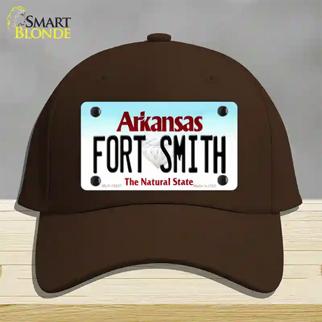 Fort Smith Arkansas Novelty License Plate Hat Cotton / Dark Brown