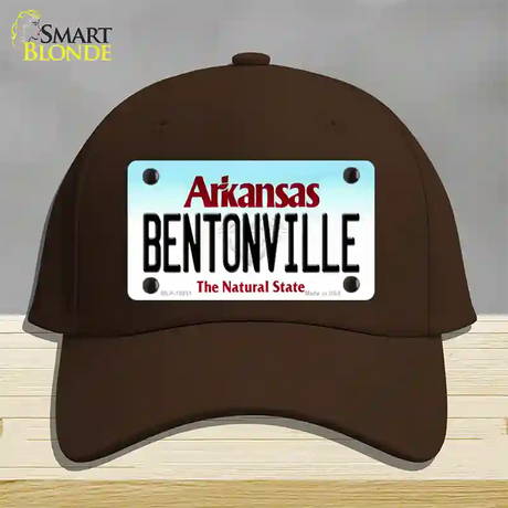 Bentonville Arkansas Novelty License Plate Hat Cotton / Dark Brown