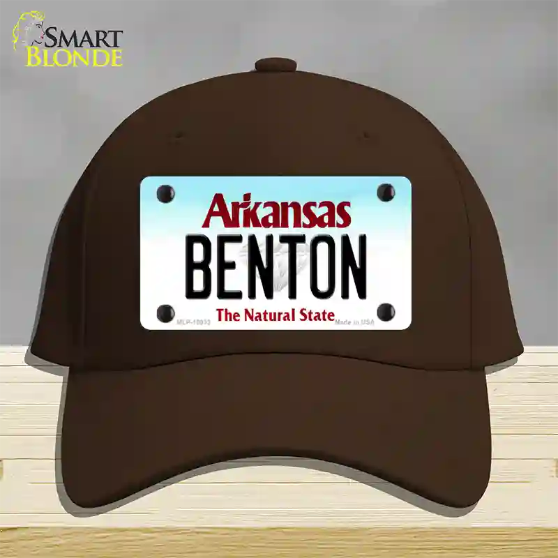 Benton Arkansas Novelty License Plate Hat Cotton / Dark Brown