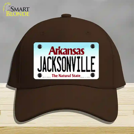 Jacksonville Arkansas Novelty License Plate Hat Cotton / Dark Brown