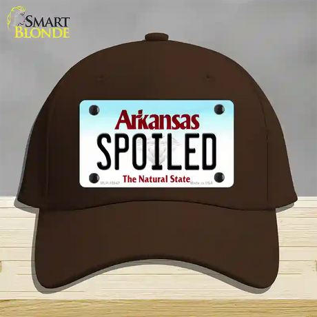 Spoiled Arkansas Novelty License Plate Hat Cotton / Dark Brown