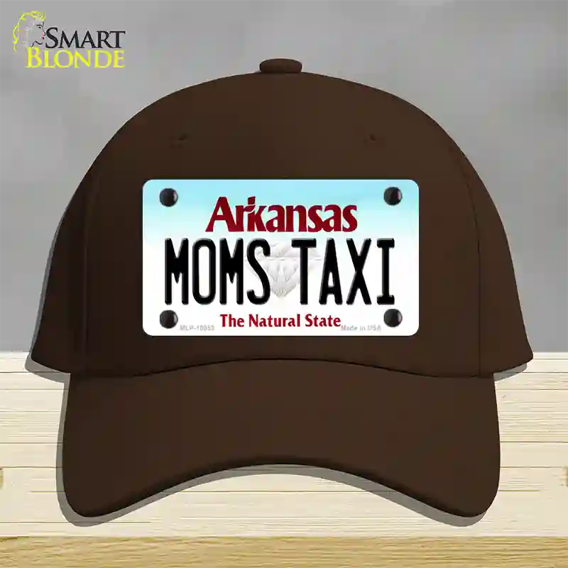 Moms Taxi Arkansas Novelty License Plate Hat Cotton / Dark Brown