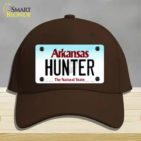 Hunter Arkansas Novelty License Plate Hat Cotton / Dark Brown