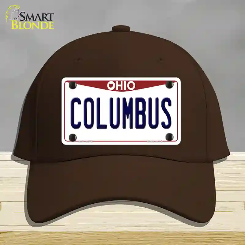 Columbus Ohio Novelty License Plate Hat Cotton / Dark Brown