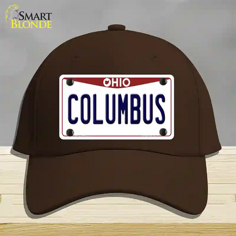 Columbus Ohio Novelty License Plate Hat Cotton / Dark Brown