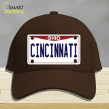 Cincinnati Ohio Novelty License Plate Hat Cotton / Dark Brown