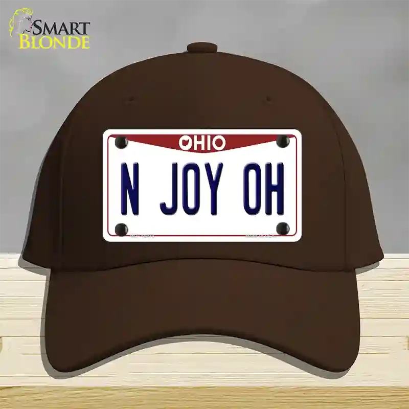 N Joy OH Ohio Novelty License Plate Hat Cotton / Dark Brown